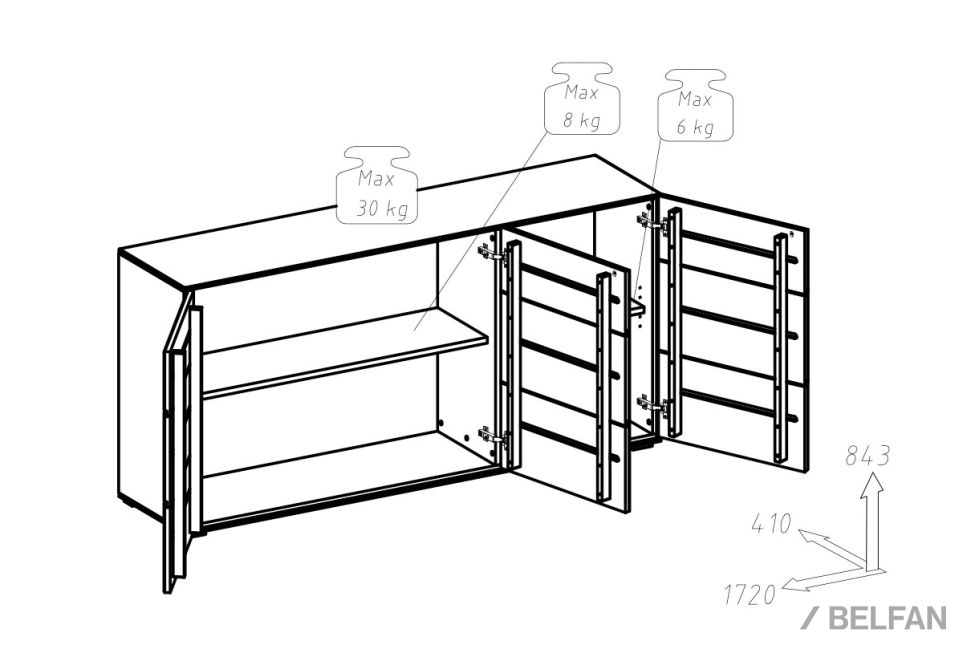 Тумба "Гринвуд" 3 массив дуба 4