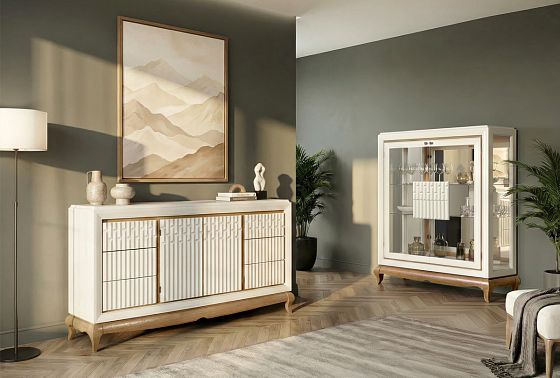 Тумба высокая "Армония" (стекло) массив и шпон дуба 8