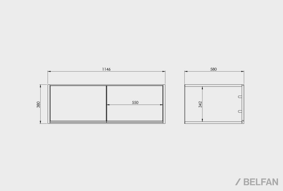 Дополнительная секция для шкафа 2-х дв. "Уоллстрит" массив дуба, МДФ 2