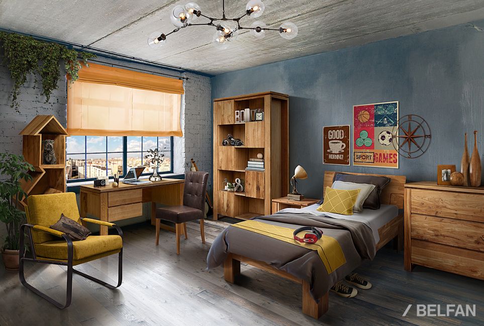 Тумба прикроватная "Берген" В массив и шпон дуба 4