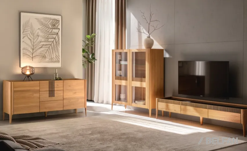 Гостиная «Бергамо» #1. Цвет: дуб натуральный Гостиная «Бергамо» #1