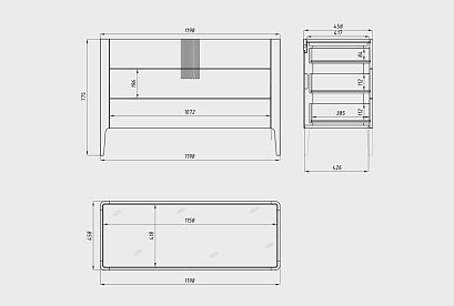 Комод "Бергамо" 3; американский орех
