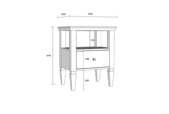Тумба прикроватная "Ольса" 01 массив сосны 7