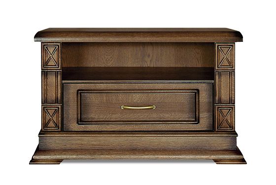 Тумба под ТВ "Верди Люкс ТВ1" массив и шпон дуба 2