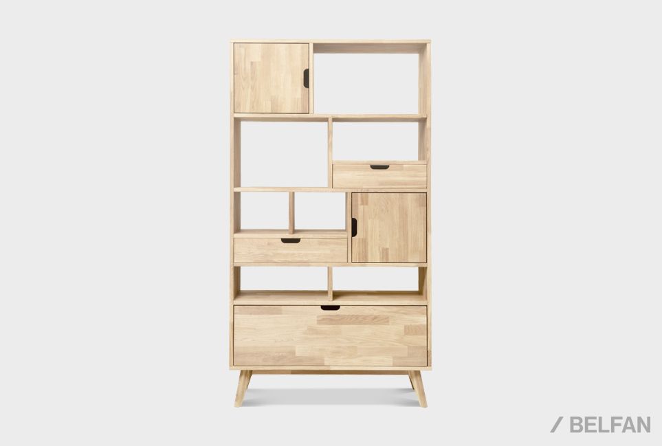 Стеллаж "Ирвинг" 3 массив дуба 2