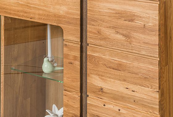 Шкаф навесной со стеклом "Madison" массив дуба 4