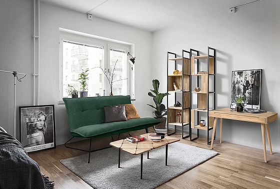 Стеллаж "Арт" 430 массив дуба, металл 4