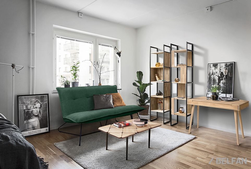 Стеллаж "Арт" 430 массив дуба, металл 2