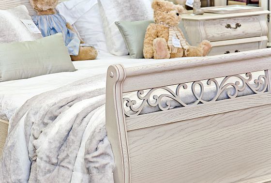 Кровать "Тэфи" (высокое изножье) массив и шпон дуба 8