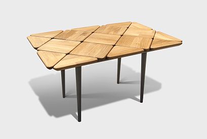 Стол журнальный "Арт" (мозаика); *КМ-009.258; бейц-масло, чёрный металл