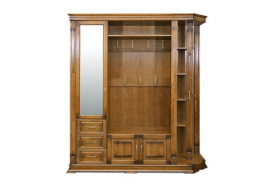 Шкаф комбинированный "Верди Люкс" 2 массив и шпон дуба 3