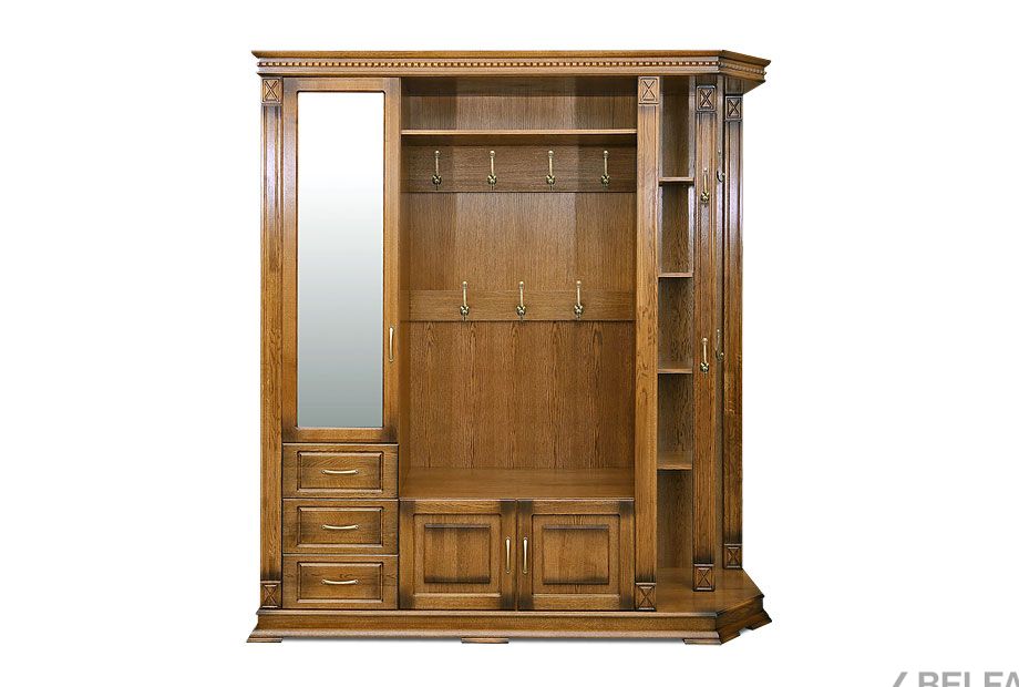 Шкаф комбинированный "Верди Люкс" 2 массив и шпон дуба 2