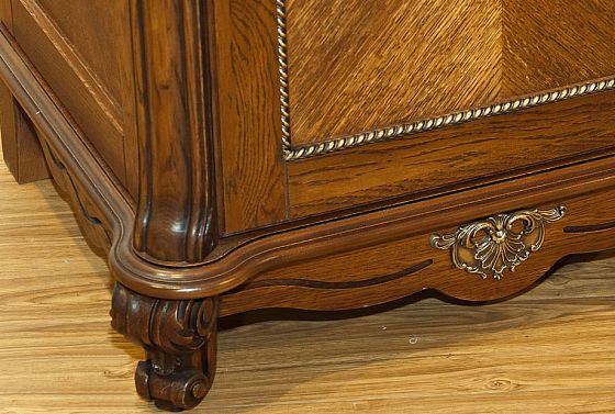 Стол письменный "Алези 1" (1 тумба слева) массив и шпон дуба 4