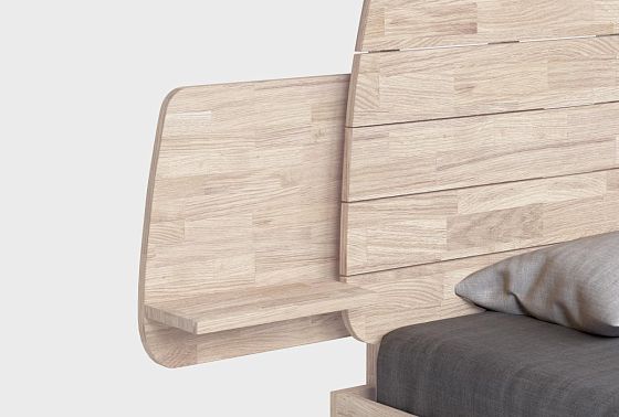 Полка прикроватная "Уоллстрит" массив дуба, МДФ 5