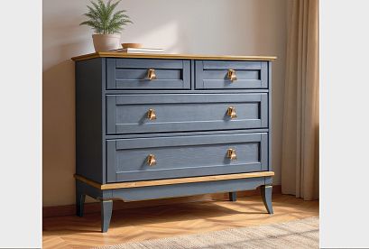 Комод "Стюарт"; *ГМ 6563; марено, натуральный дуб