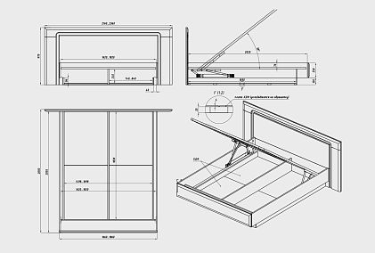 Кровать "Бремен" с подъемным механизмом
