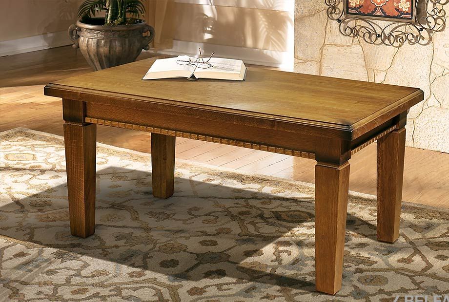 Стол журнальный "Верди Люкс 1" массив и шпон дуба 2