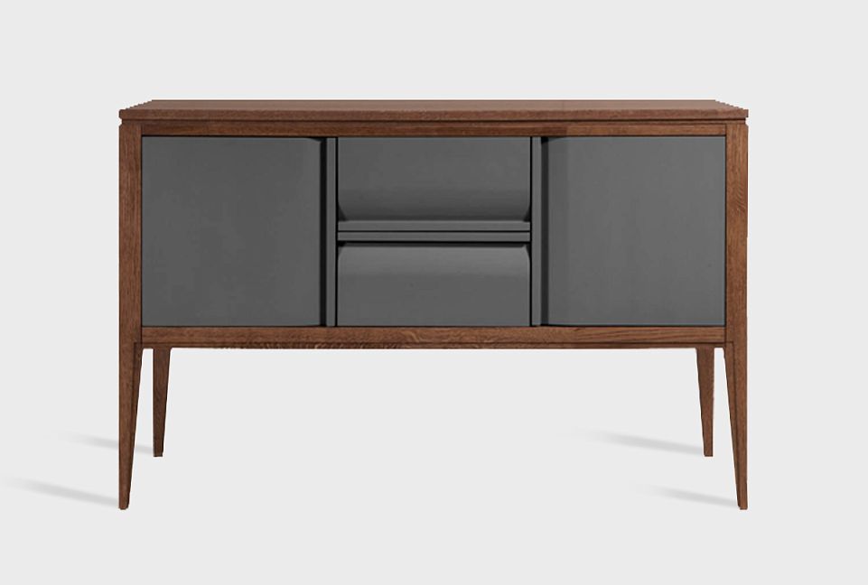 Тумба «Дакота» 3 (с ящиками); мадуро, серый оникс