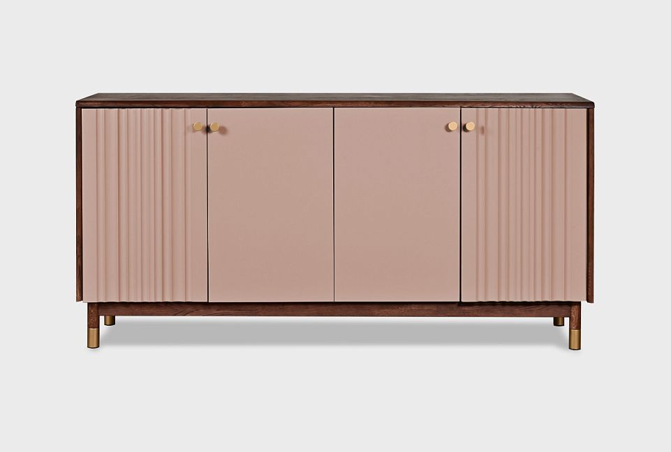 Тумба "Меридиан" 4 (комбинированная); к-торфяной дуб, ф-панна котта