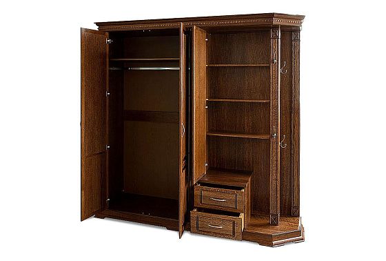 Шкаф комбинированный "Верди Люкс" 1 массив и шпон дуба 3