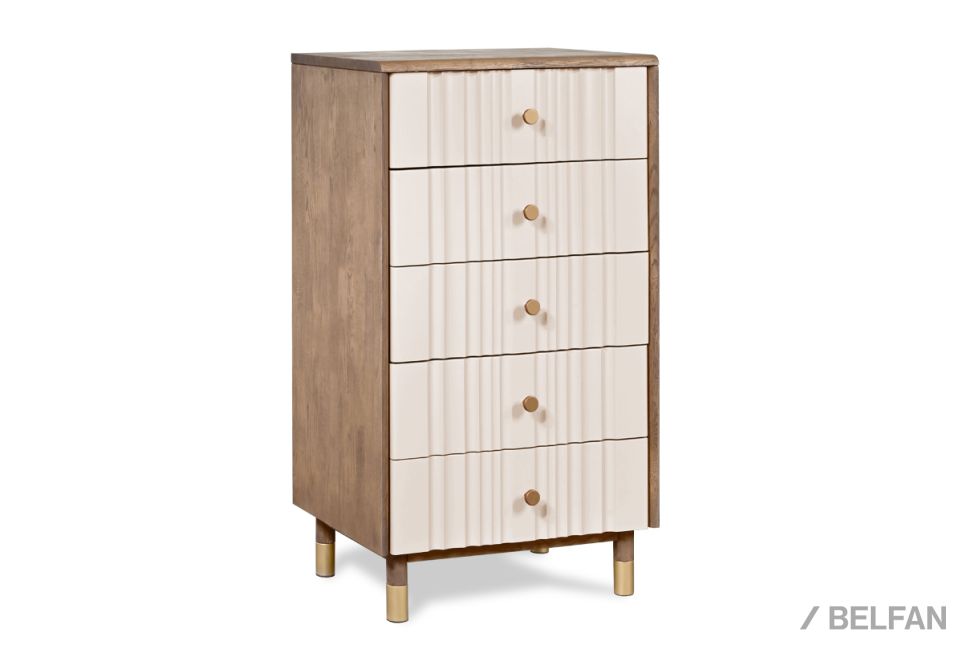 Комод "Меридиан" 5 (высокий) массив дуба, МДФ 1