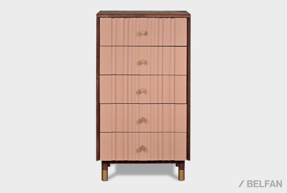 Комод "Меридиан" 5 (высокий) массив дуба, МДФ 6