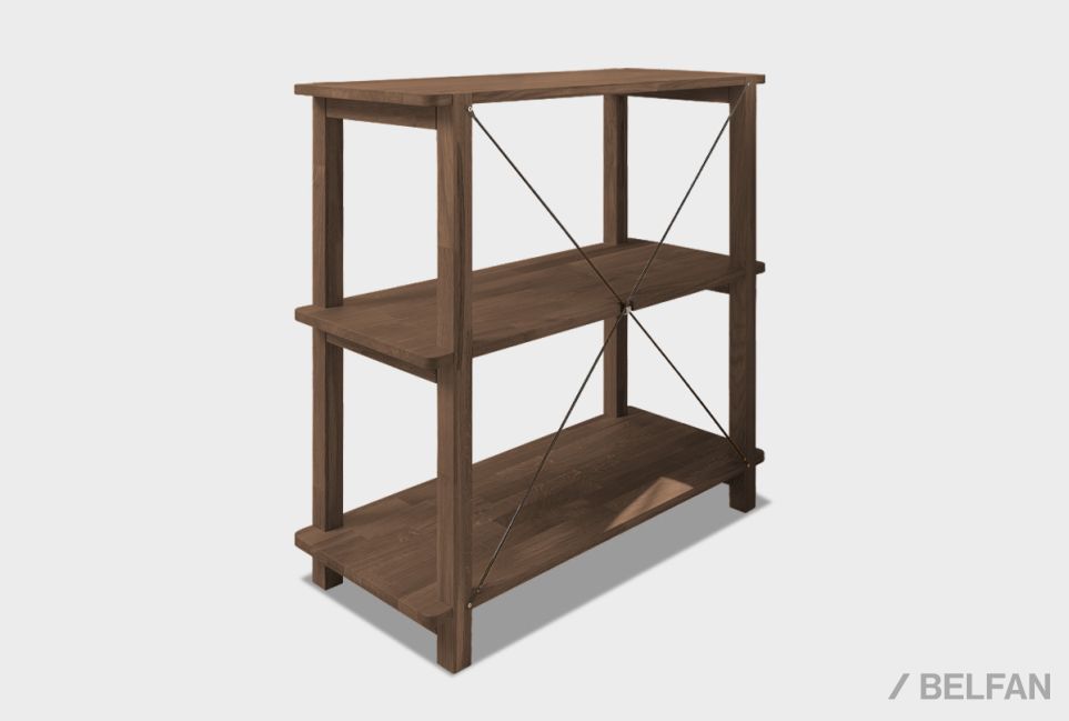 Стеллаж "Арт" 2 массив дуба 1