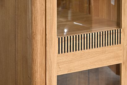 Витрина 1-но дверная "Бергамо" (левая); дуб натуральный