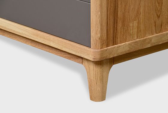 Тумба под ТВ "Уоллстрит" 170 (с нишей) массив дуба, МДФ 9