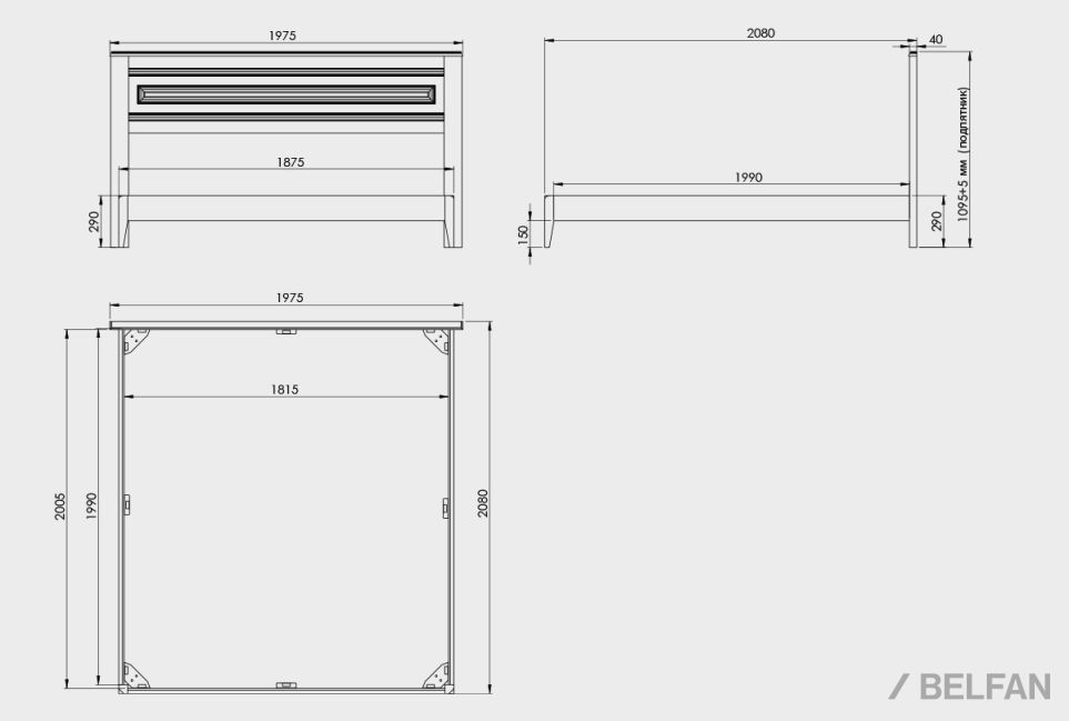 Кровать "Сакраменто" массив и шпон дуба, МДФ 2