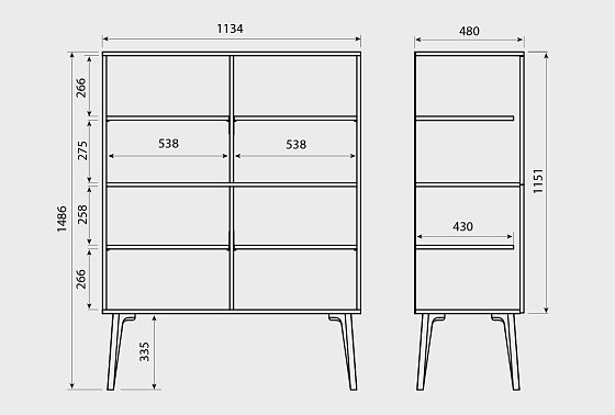Тумба "Элва" D-4 массив и шпон дуба 4