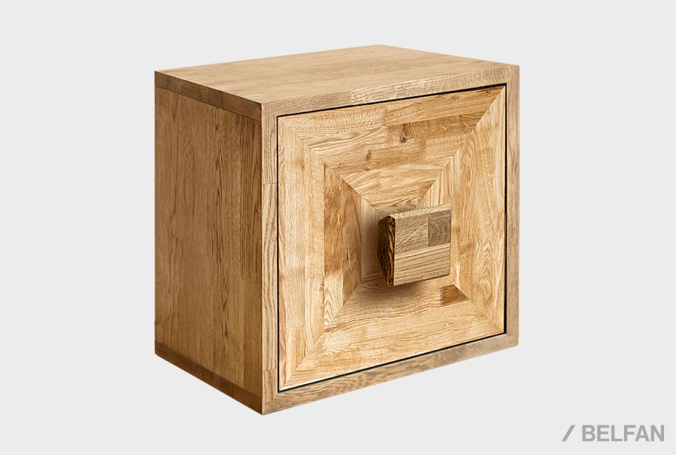 Модуль для стеллажей открытых 1-но дв. "Cube Design" массив дуба 1