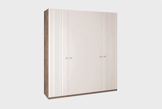 Шкаф для одежды 4-х дверный "Меридиан" (комбинированный) шпон дуба, МДФ 3