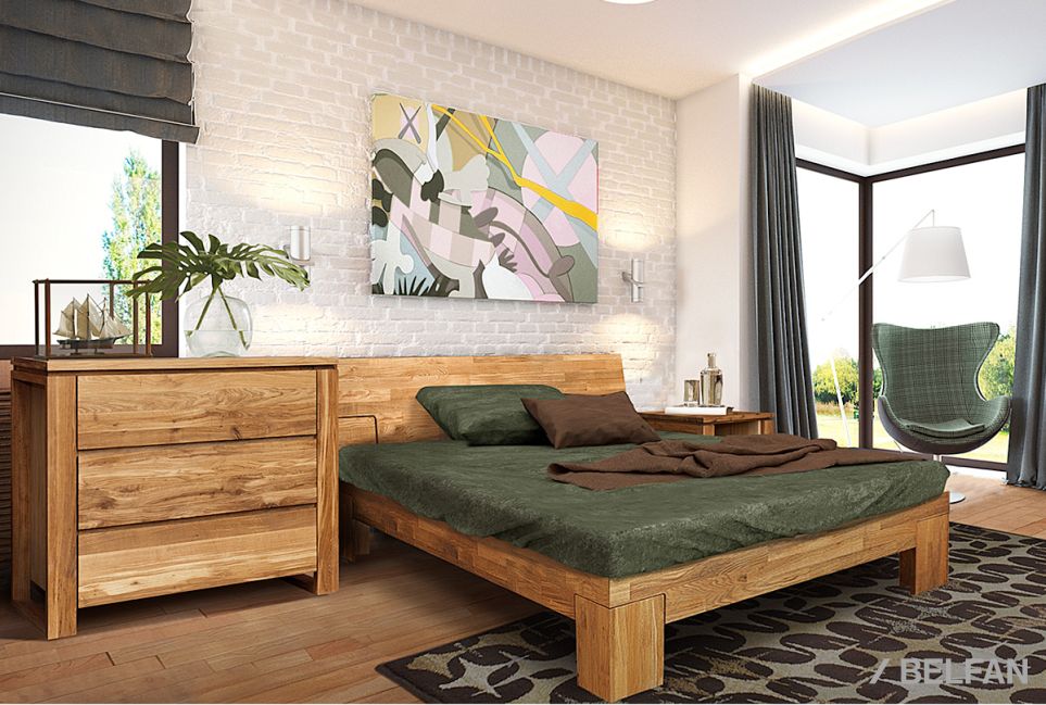 Тумба прикроватная "Берген" В массив и шпон дуба 6