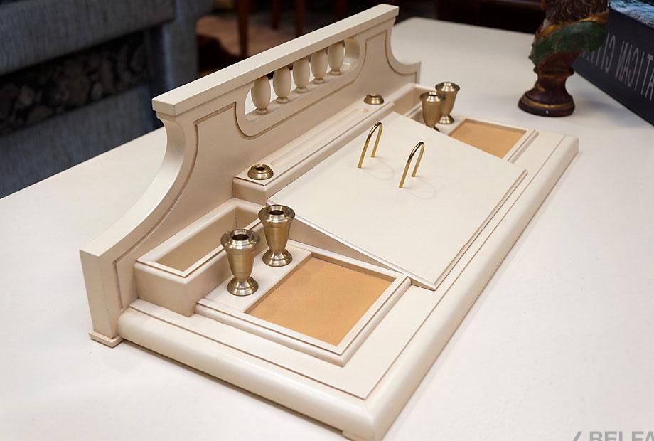 Прибор письменный "Престиж" массив и шпон берёзы 2