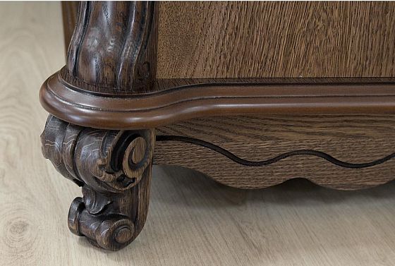 Шкаф для книг "Алези 8/1" (левый) массив и шпон дуба 4