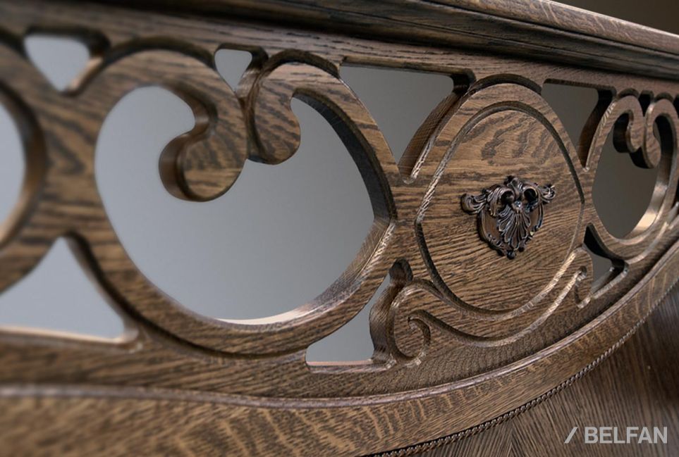 Кровать "Алези" с подьемным механизмом (низкое изножье) массив и шпон дуба 2