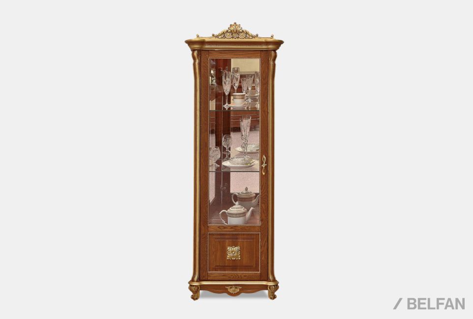 Шкаф с витриной "Алези 8 Люкс" (левый) массив дуба 2