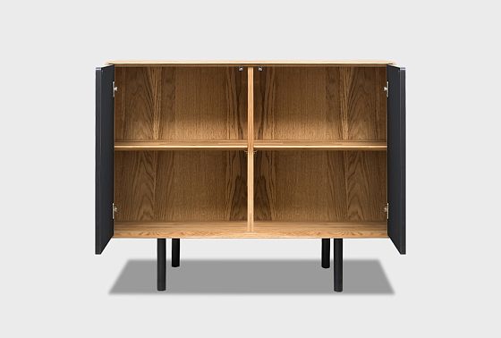 Тумба "Норман" 2 массив дуба, МДФ, металл 4