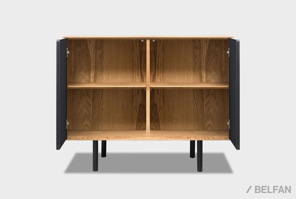 Тумба "Норман" 2 массив дуба, МДФ, металл 3