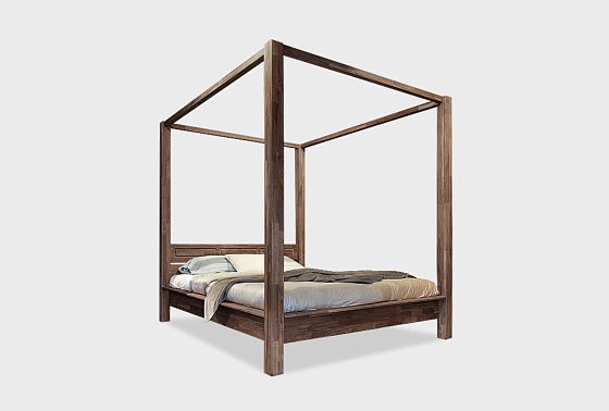 Кровать "Берген" А (с балдахином) массив дуба 4