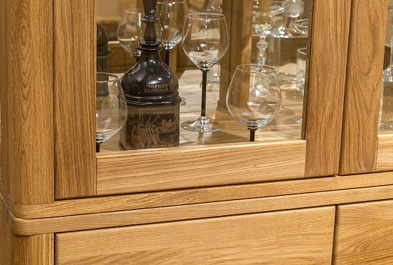 Шкаф комбинированный 2-х секционный "Норд" массив дуба 9