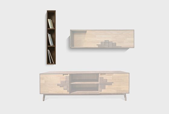 Шкаф навесной узкий "Ирвинг" 3 массив дуба 6