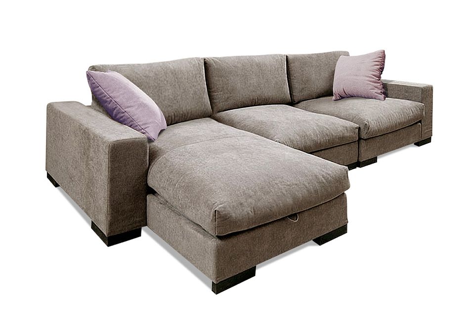 "Лофт-S" диван с оттоманкой; раскл.; 2MR8ML; "Ифагрид" (1350х1880); начальная группа ткани