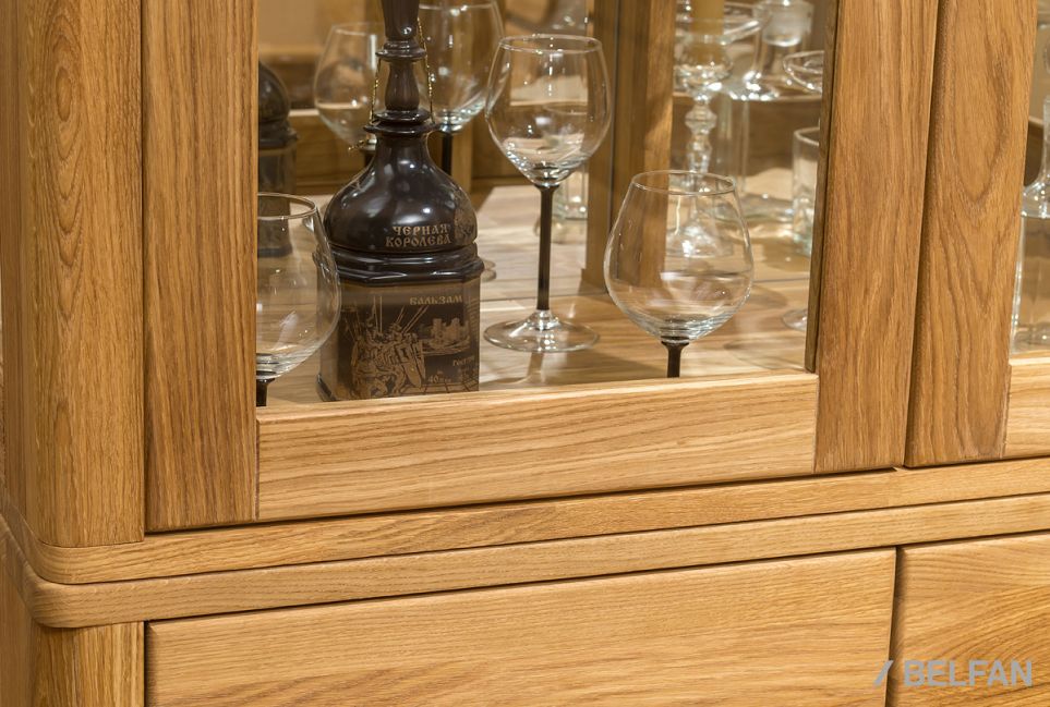 Шкаф комбинированный 2-х секционный "Норд" массив дуба 4