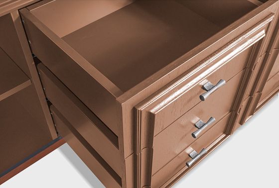 Тумба "Сакраменто" 3 (с ящиками) массив и шпон дуба, МДФ 12