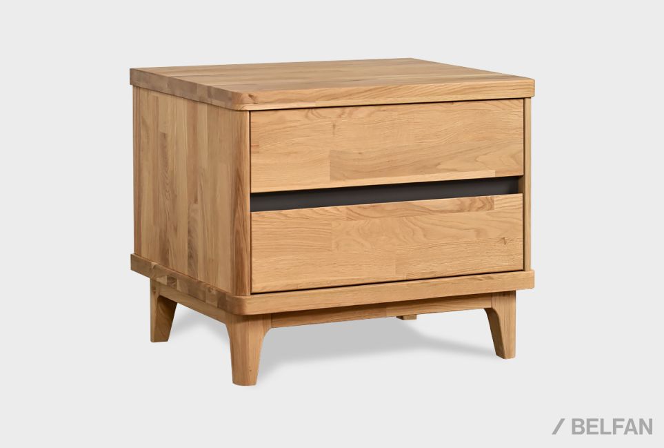 Тумба прикроватная "Уоллстрит" массив дуба, МДФ 1