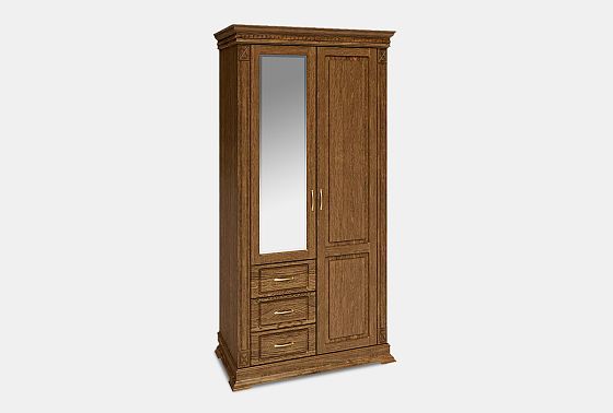 Шкаф комбинированный "Верди Люкс" 12з массив и шпон дуба 2