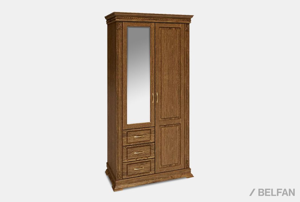 Шкаф комбинированный "Верди Люкс" 12з массив и шпон дуба 1