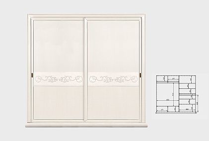 Шкаф-купе для одежды 2-х дв. "Соната" без зеркала (декор)